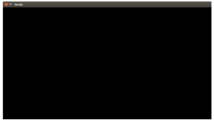 A black application window titled Node.